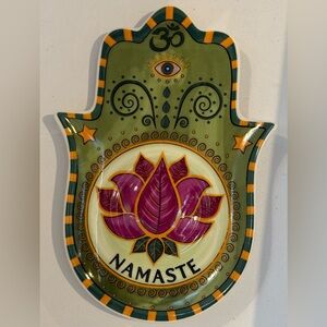 Green and Pink Hamsa Wall Decor